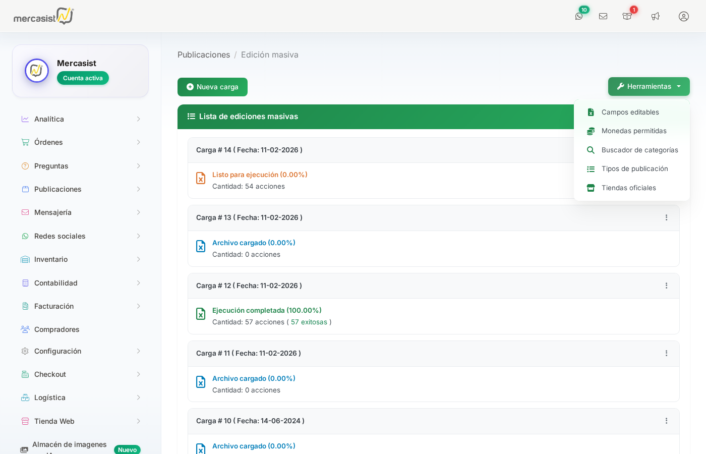 Menu de Herramientas